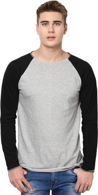 

Unisopent Designs Solid Men' Round Neck Grey, Black T-Shirt