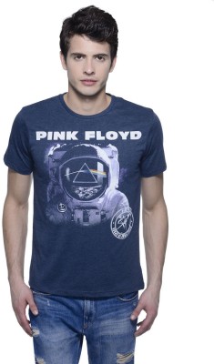 

Pink Floyd Printed Men' Round Neck Blue T-Shirt, Navy melange