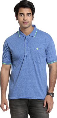 

VVS Solid Men's Polo Neck Blue T-Shirt