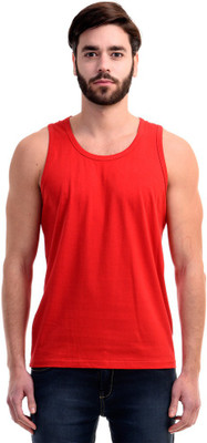 

Mi Moda Solid Men' Round Neck Red T-Shirt