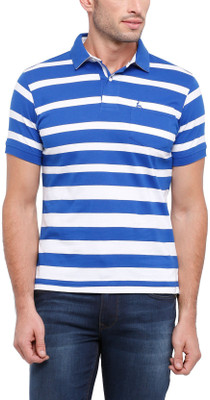 

Parx Striped Men's Polo Neck Dark Blue T-Shirt