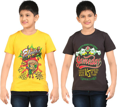 

FabTag - Dongli Boys Printed T Shirt(Yellow, Pack of 2, Combo color