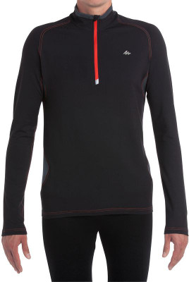 

Decathlon - Quechua Solid Men's Turtle Neck Black T-Shirt
