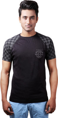 

Spur Printed Men' Round Neck Black T-Shirt