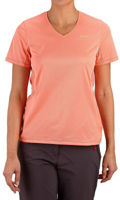 

Decathlon - Quechua Solid Women's V-neck Orange T-Shirt