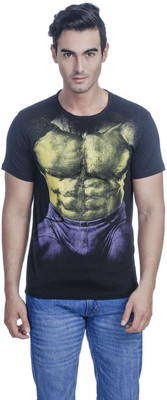 

Avengers Printed Men's Round Neck Black T-Shirt