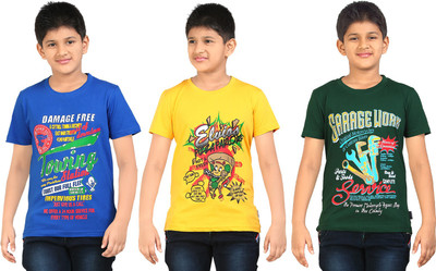 

FabTag - Dongli Boys Printed T Shirt(Multicolor, Pack of 3