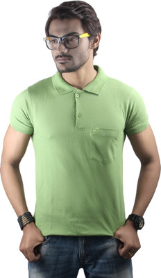 

Spur Solid Men' Polo Neck Green T-Shirt, Parrot green