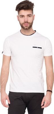 

Mufti Solid Men's Round Neck White T-Shirt