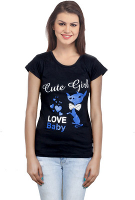 

IndiWeaves Casual Short Sleeve Printed Women's Pink Top