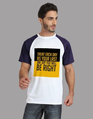 

Trionic Printed Men's Round Neck Purple T-Shirt, Deep purple