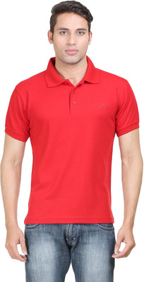 

Sniper Solid Men's Polo Neck Red T-Shirt