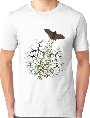 

Foscous Printed Men's Round Neck White T-Shirt