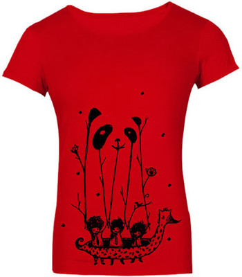 

SayItLoud Printed Women's Round Neck Red T-Shirt