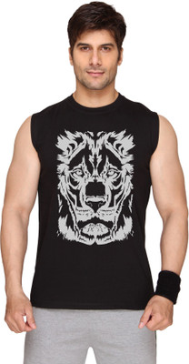 

SayItLoud Printed Men's Round Neck Black T-Shirt