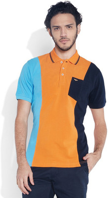

Park Avenue Solid Men's Polo Neck Orange T-Shirt, Medium orange