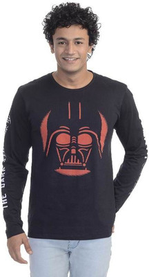 

Star Wars Printed Men's Round Neck Black T-Shirt