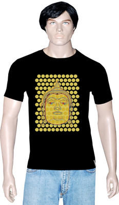 

Tshirt.in Graphic Print Men's Round Neck Black T-Shirt, Jet balck