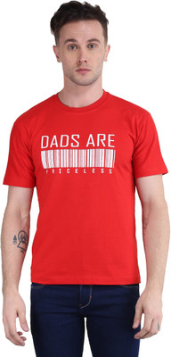 BRITISH TERMINAL Self Design Men Round Neck Red T-Shirt