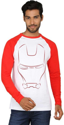 

SayItLoud Graphic Print Men's Round Neck Multicolor T-Shirt, Red;white