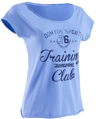 

Decathlon - Domyos Printed Women's Round Neck Blue T-Shirt