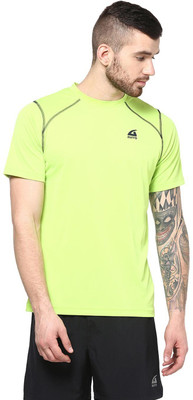 

Aurro Self Design Men's Round Neck Green T-Shirt, Navy