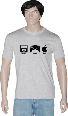 

Tshirt.in Graphic Print Men's Round Neck Grey T-Shirt, Grey melange
