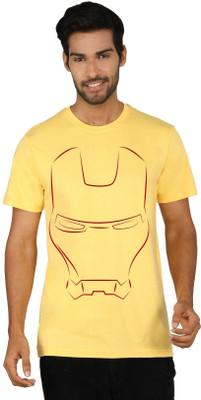 

SayItLoud Graphic Print Men' Round Neck Yellow T-Shirt