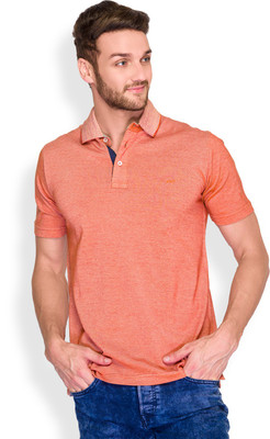 

ColorPlus Solid Men's Polo Neck Orange T-Shirt