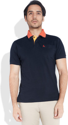 

Parx Solid Men's Polo Neck Blue T-Shirt