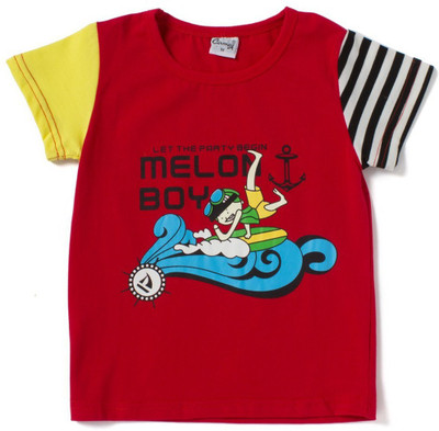 

Camey Boys Printed Lycra T Shirt(Red, Pack of 1