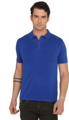 

Donear NXG Solid Men' Polo Neck Blue T-Shirt