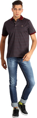 

Proline Striped Men's Polo Neck Grey T-Shirt, Ge/dmr