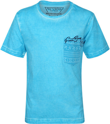 

Fritzberg Boys Printed T Shirt(Light Blue