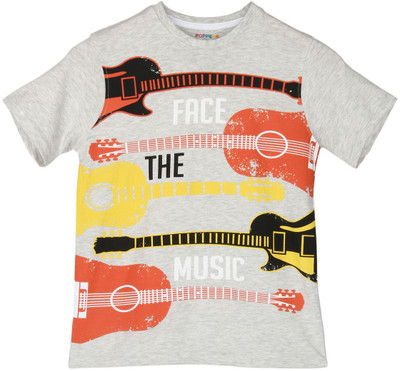 

Poppers by Pantaloons Boys Graphic Print T Shirt(Beige, Pack of 1