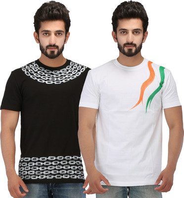 

Rang Rage Printed Men's Round Neck Multicolor T-Shirt(Pack of 2