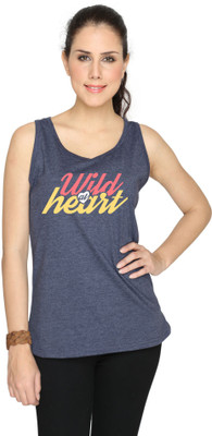 

SayItLoud Graphic Print Women's Round Neck Blue T-Shirt