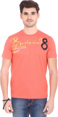 

LAWMAN Pg3 Graphic Print Men's Round Neck Orange T-Shirt