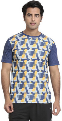 

Seven Printed Men's Round Neck Blue T-Shirt
