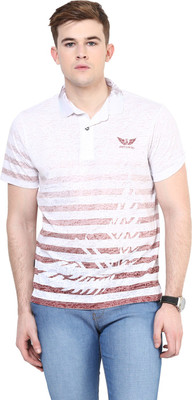 

Fritzberg Printed Men' Polo Neck Pink T-Shirt, Peach