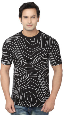 

Fugazee Lifestyle Printed Men's Round Neck Black, White T-Shirt