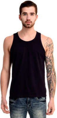 

Mi Moda Solid Men's Round Neck Blue T-Shirt, Dark blue