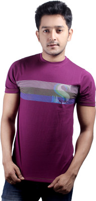 

Spur Printed Men's Round Neck Maroon T-Shirt