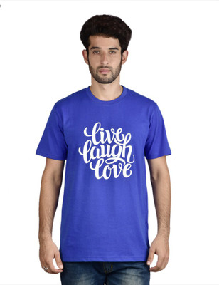 

Menlo Graphic Print Men's Round Neck Blue T-Shirt