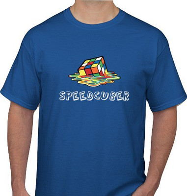 

Cubelelo Printed Men's Round Neck Blue T-Shirt