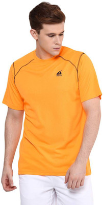 

Aurro Solid Men's Round Neck Orange T-Shirt