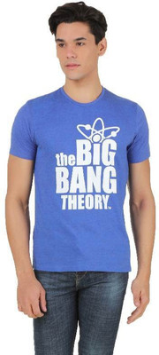 

Big Bang Theory Printed Men's Round Neck Blue T-Shirt, Royal blue melange