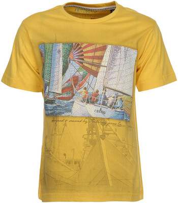 

Fritzberg Boys Printed T Shirt(Yellow, Mustard