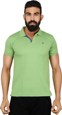 

Got It Solid Men's Polo Neck Green T-Shirt, Green tea