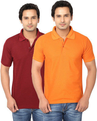 

Ansh Fashion Wear Solid Men's Polo Neck Multicolor T-Shirt(Pack of 2